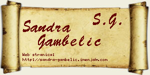 Sandra Gambelić vizit kartica